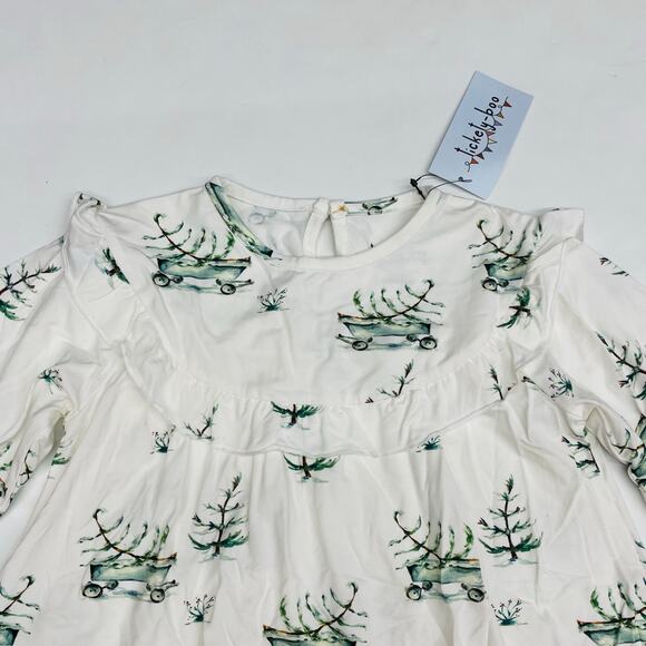 NWT Tickety-Boo NB Winter Wagon Ruffle Top Dress - Picture 3 of 5
